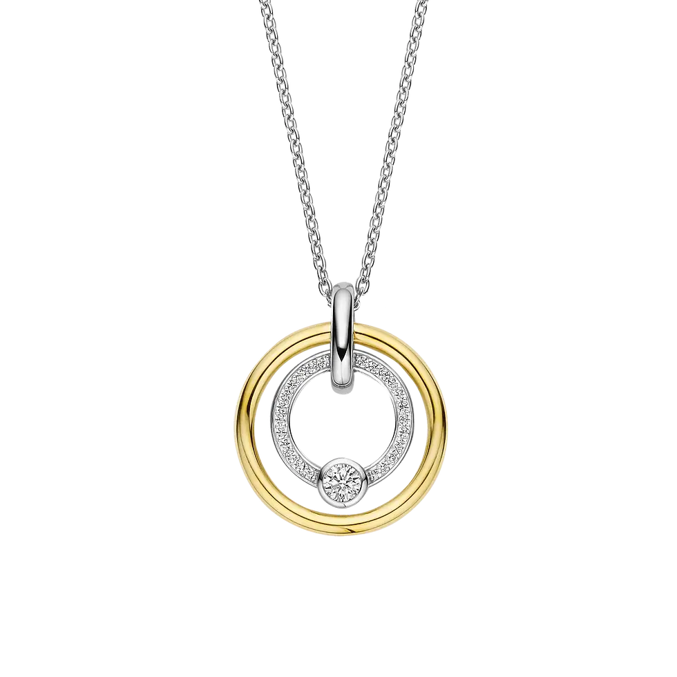 34056ZY Ti Sento zilveren collier met hanger zirconia