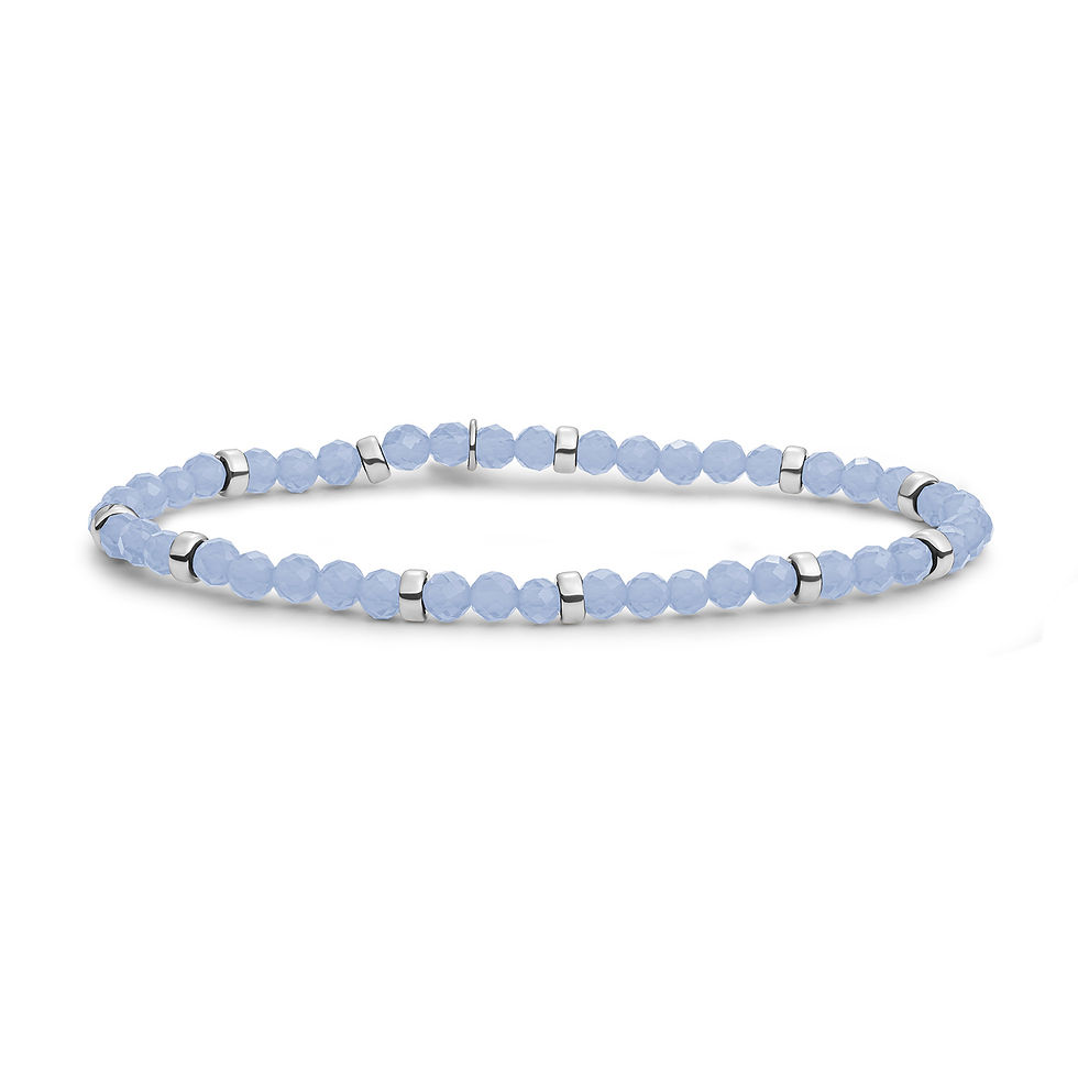 SB-GEM68-MIX-RDL Sparkling Jewels Milky Blue Jade Roundel Interstellar armband