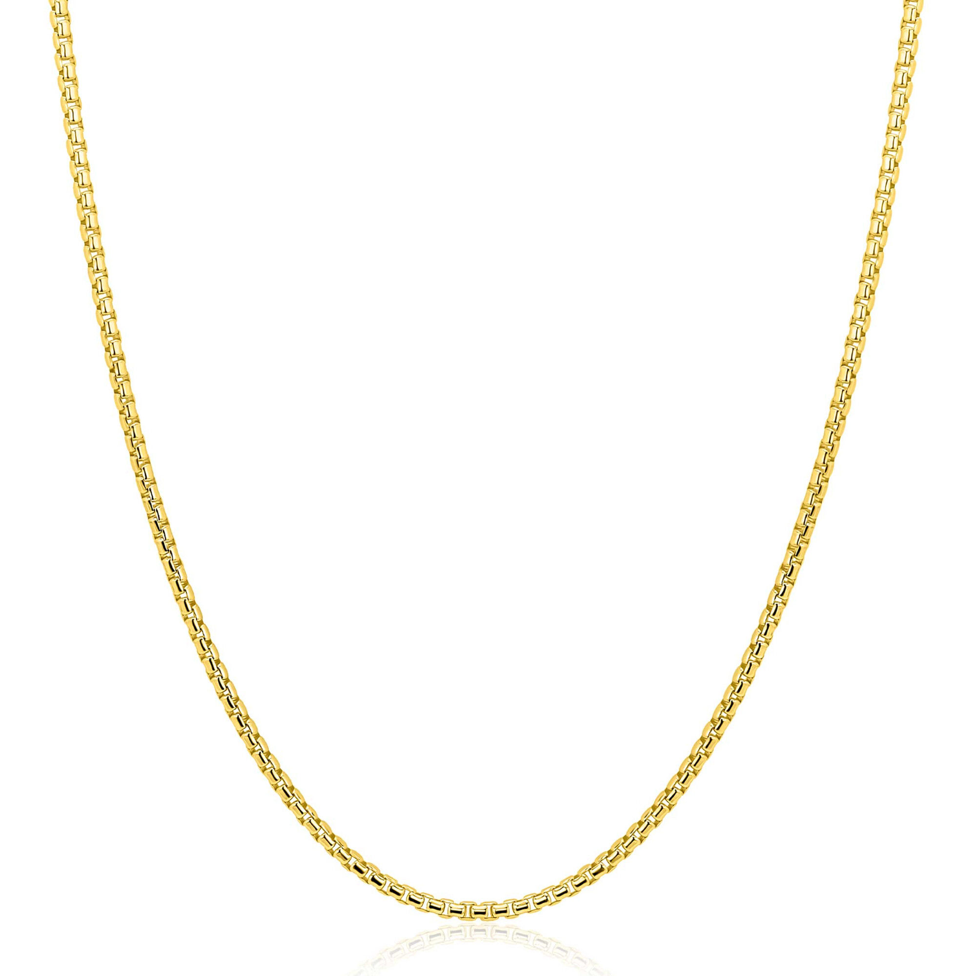 ZIC2842G ZINZI goldplated zilveren ronde venetiaans ketting