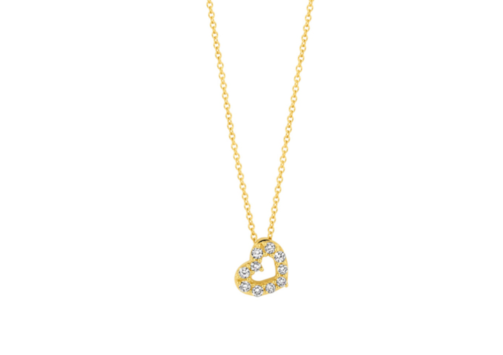 LG3000Y Blush Lab Grown Diamonds collier diamant hart 0.14ct