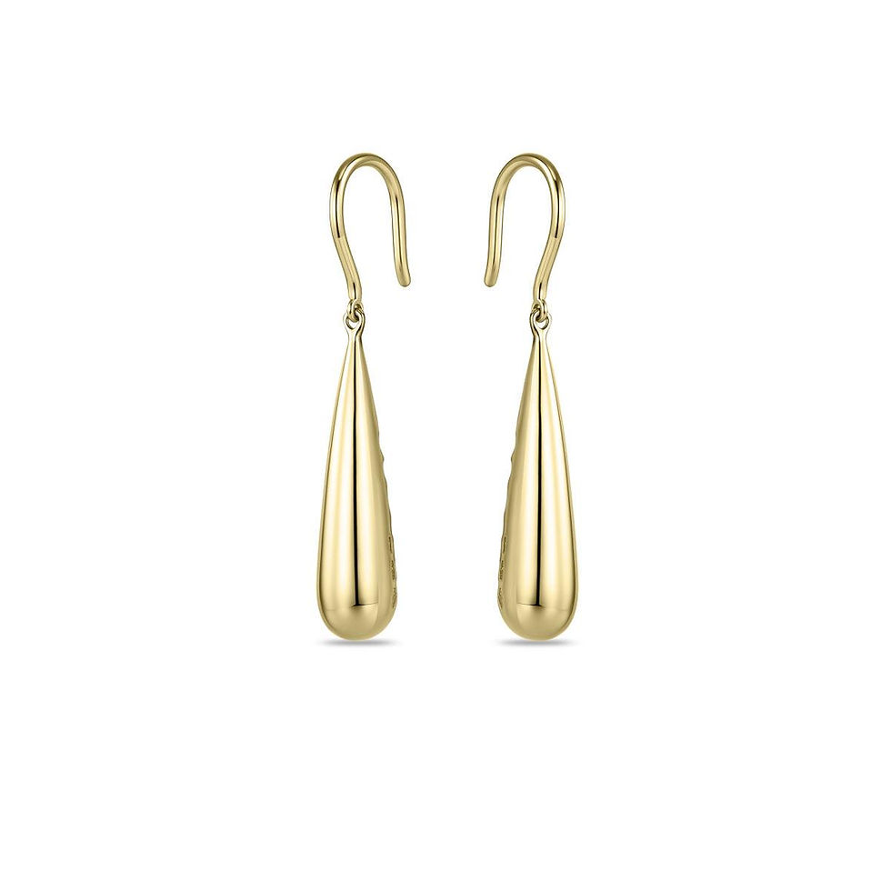 E1053Y Gisser Jewels zilver vergulde oorhangers druppel