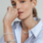 34094PW Ti Sento zilver collier met parels