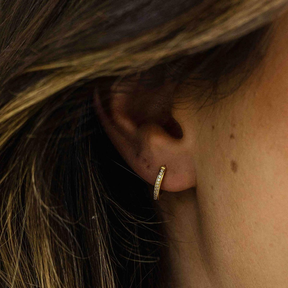 KCD2/12Y Gisser Jewels zilver verguld klapcreolen zirconia 12 mm