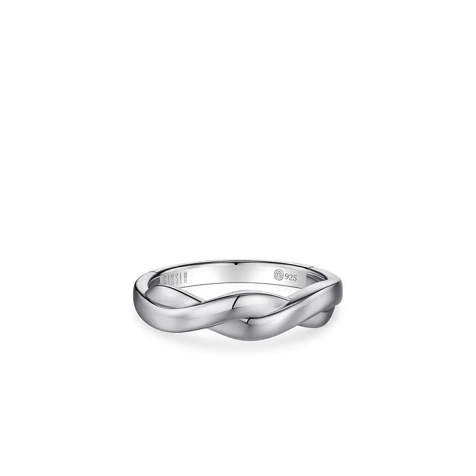 R497 Gisser Jewels zilveren ring crossover gevlochten