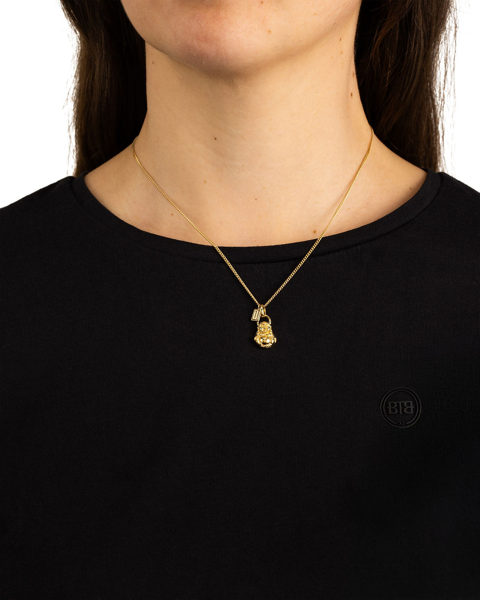 Thumbnail: 662GV Buddha to Buddha XS Buddha hanger zilver verguld