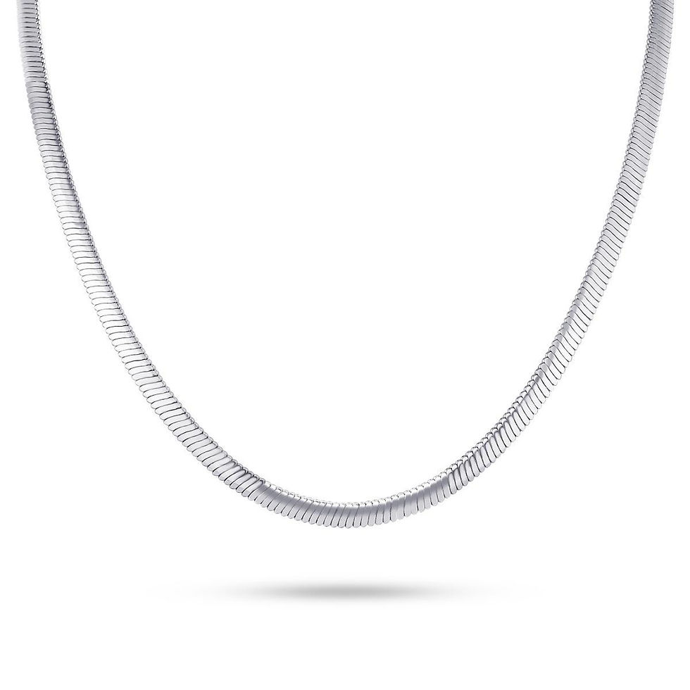 C013 Gisser Jewels zilveren collier platte slang