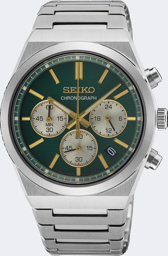 SSB461P1 Seiko herenhorloge chronograaf met groene wijzerplaat