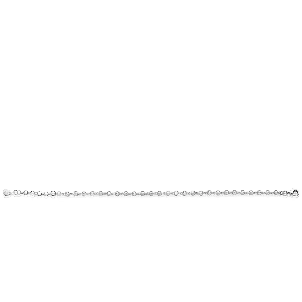 Thumbnail: ZIA2893 ZINZI zilveren  armband fantasie met  zirconia