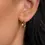 Thumbnail: EAG28 Sparkling Jewels Fuse Huggies oorbellen goudkleurig