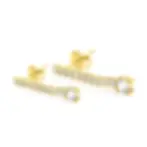ZIO2894Y ZINZI goldplated zilveren oorstekers met rijzetting zirconia