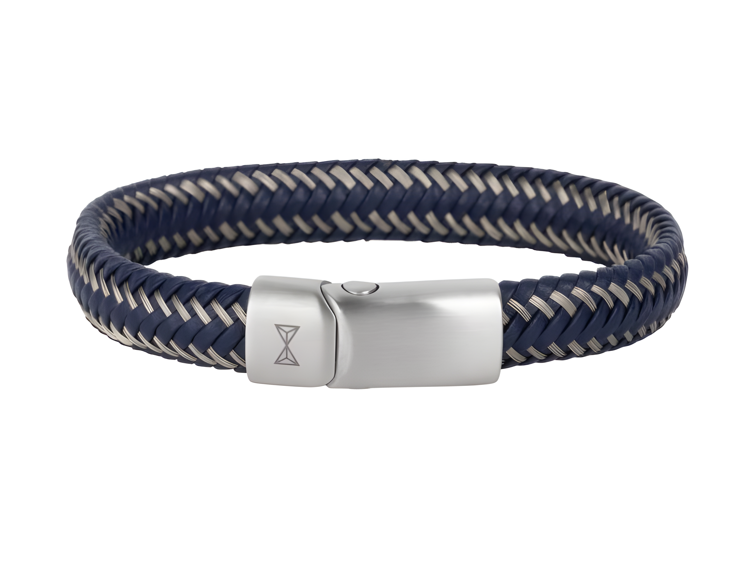 AZ-BL007-G Aze Jewels Iron John Metal Blue Hatch armband
