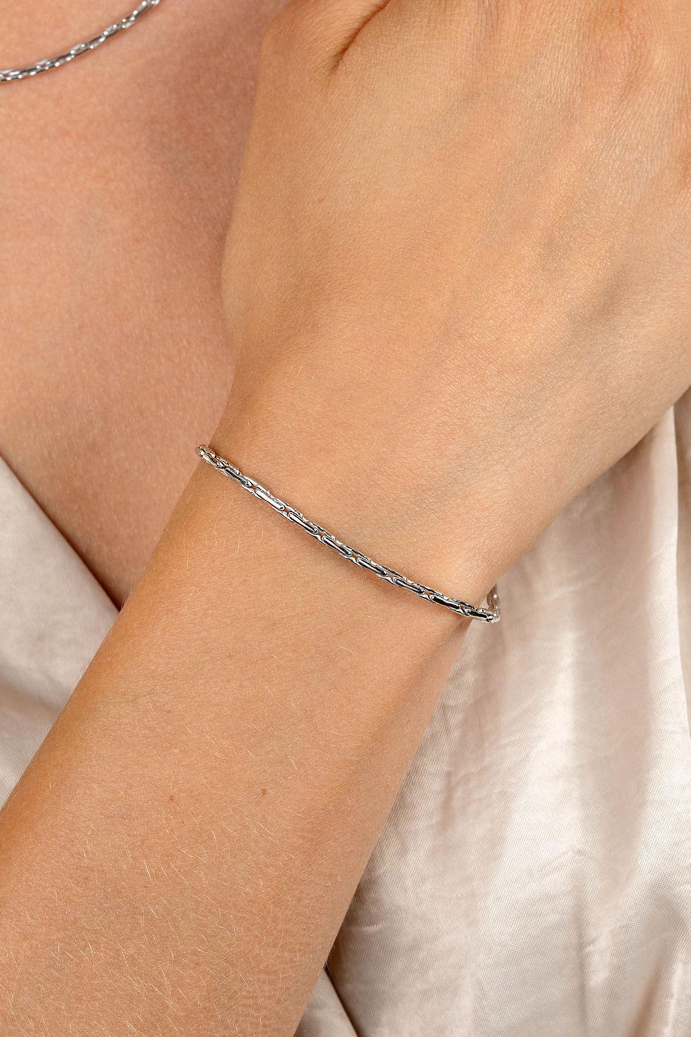 Thumbnail: ZIA2648 ZINZI zilveren schakel armband anker rond geslepen