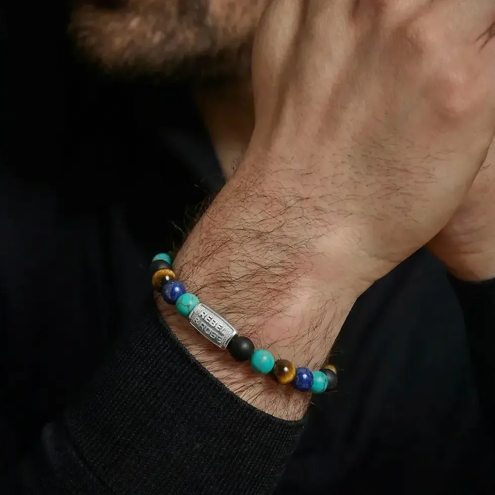 RR-80127-S Rebel & Rose armband Mix Turquoise
