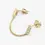 Thumbnail: 419GV Buddha to Buddha George Double oorknop Single Piece Gold Vermeil