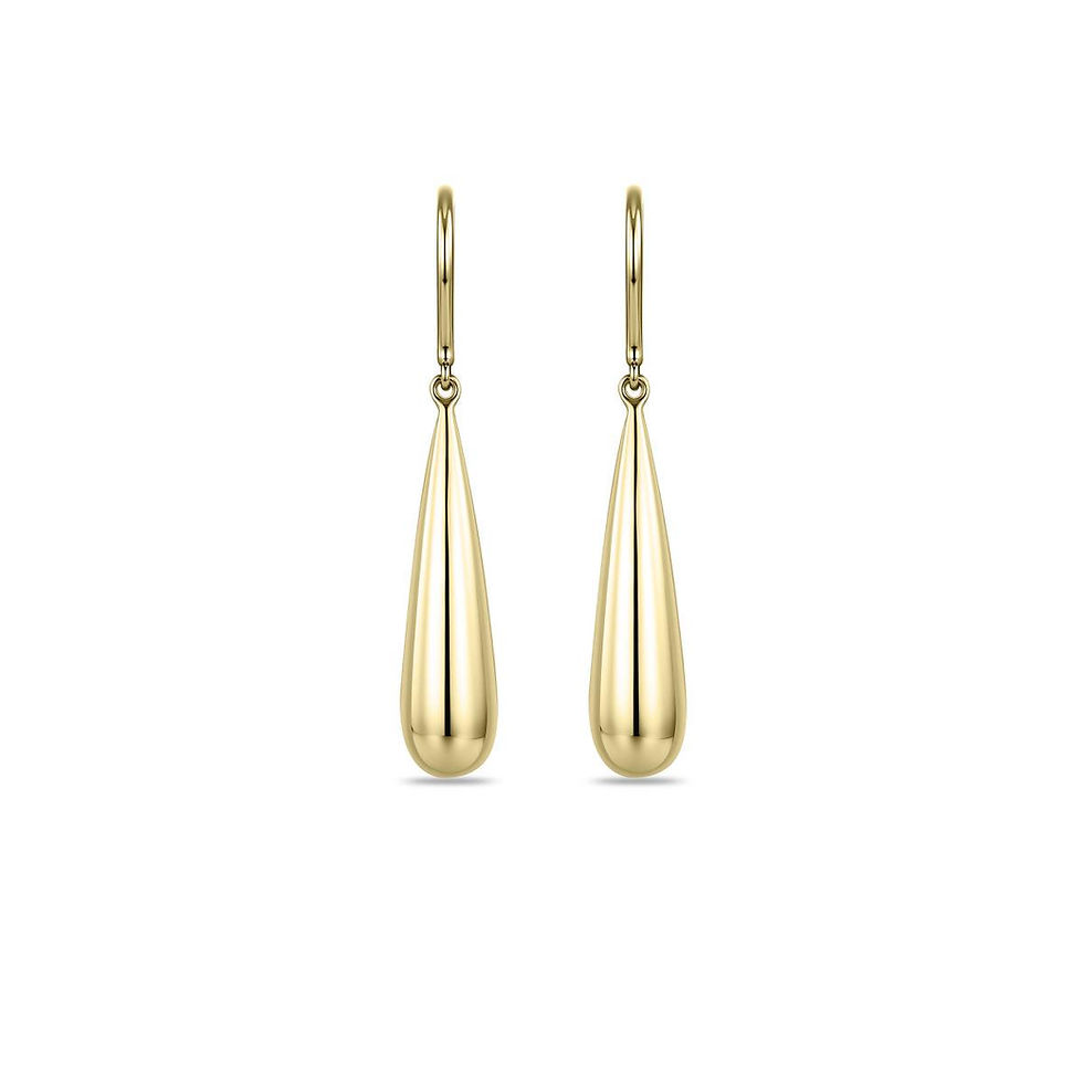 E1053Y Gisser Jewels zilver vergulde oorhangers druppel