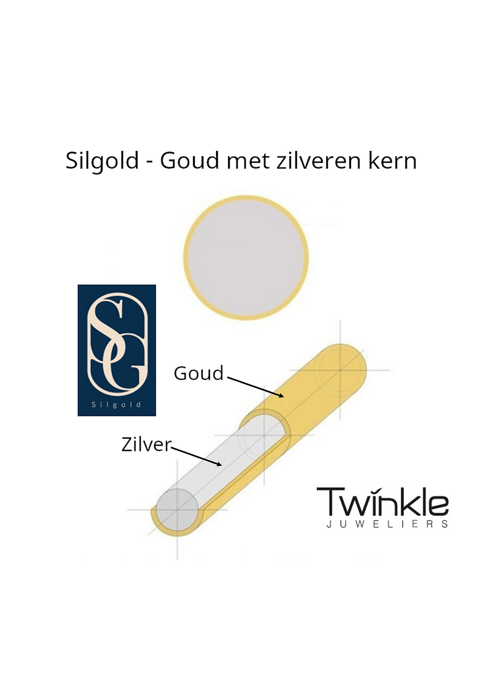 Thumbnail: 88598 Silgold gouden creolen gedraaide buis 2mm