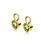 Thumbnail: ZICH-AUG ZINZI oorbedels gold plated geboortesteen augustus groen peridoot