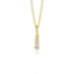 ZGH543 ZINZI Gold 14 karaats gouden hanger met drie witte zirkonia's