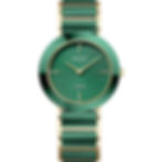 11435-738 Bering Ceramic dameshorloge met diamant groen