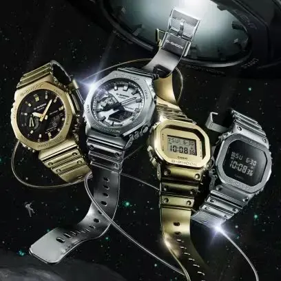 Thumbnail: GM-2100YMG-9AER G-Shock G-Steel Fine Metallic horloge goudkleur