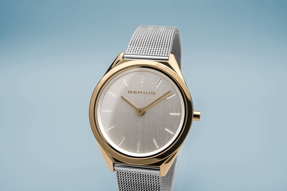 Thumbnail: 17031-010 Bering Ultraslim dameshorloge bicolor saffierglas