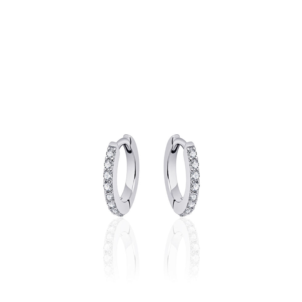 KCF2/13.5 Gisser Jewels zilveren klapcreolen zirconia 13.5mm