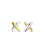 Thumbnail: 7982SY Ti Sento zilveren oorbellen geelgoud verguld crossover