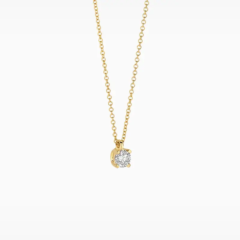 Thumbnail: LG3014Y Blush Lab Grown Diamonds collier met solitair diamant 0.15ct