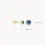 Thumbnail: 7629YDL Blush diamonds 14k oorknoppen met diamant en London Blue topaz