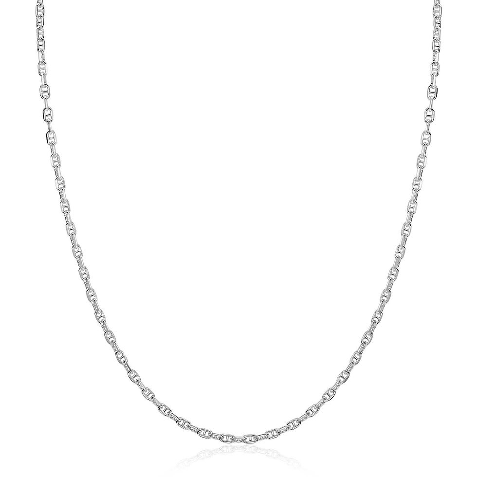 ZIC2841 ZINZI zilveren marine schakel ketting