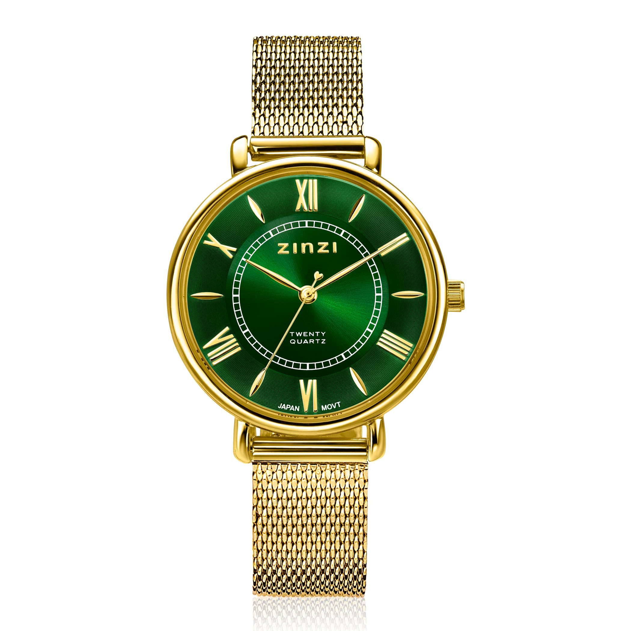 ZIW2054 ZINZI Twenty dames horloge goudkleur 34mm
