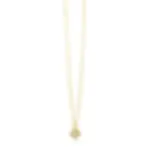 ZIC2905C ZINZI zilveren collier verguld met hanger klavertje vier champagne