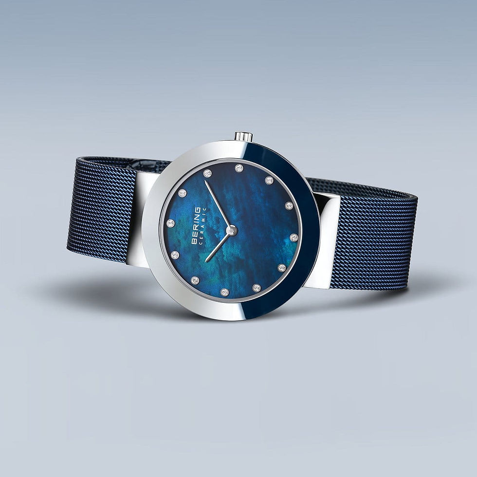 11435-387 Bering Ceramic dameshorloge blauw