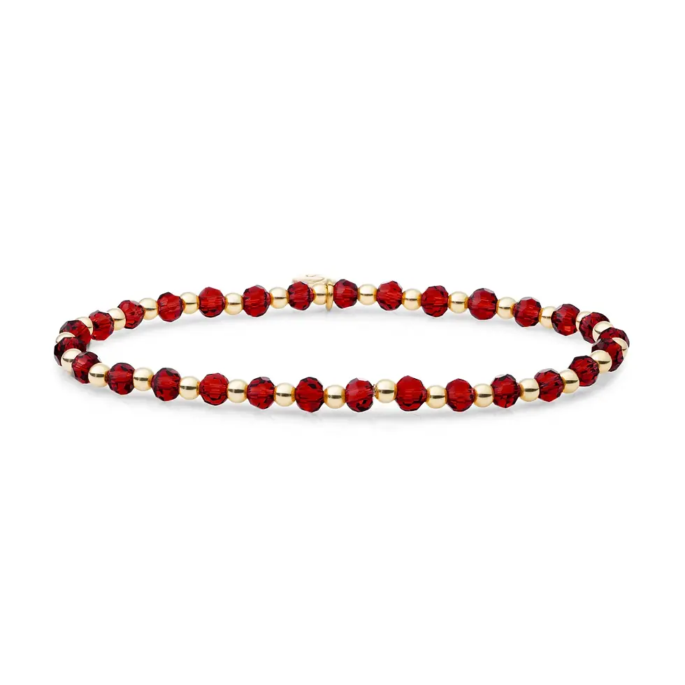 SBG-GEM50-3MM-MIX Sparkling Jewels Interstellar Armband Ruby Quartz