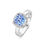 Thumbnail: 629.279 Rosa di Luca zilveren ring met blauwe zirconia