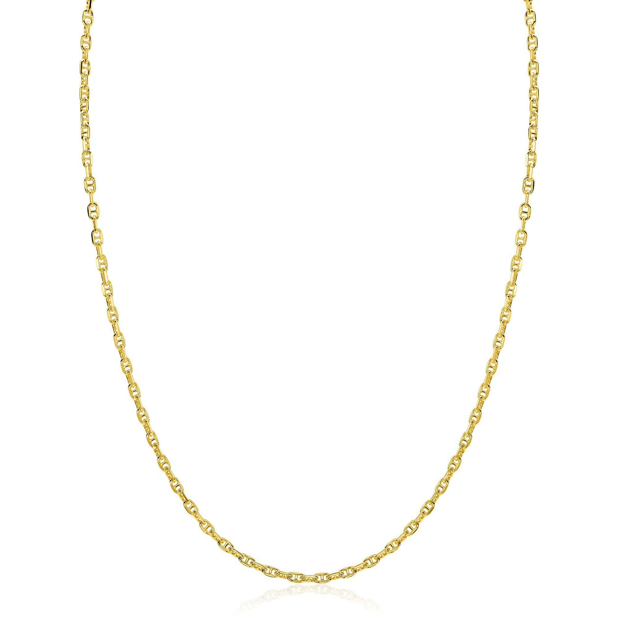 ZIC2841G ZINZI goldplated zilveren marine schakel ketting