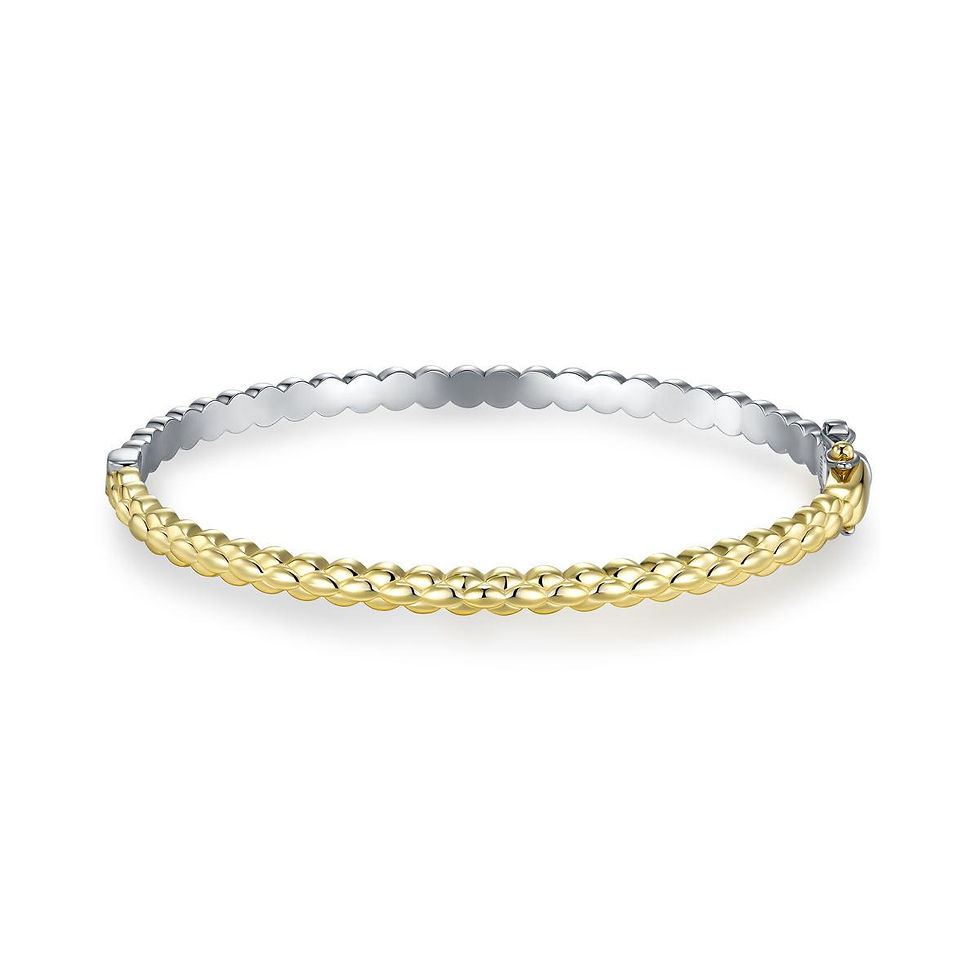 SB34Y-60 Gisser Jewels zilveren Bonding bangle verguld massief