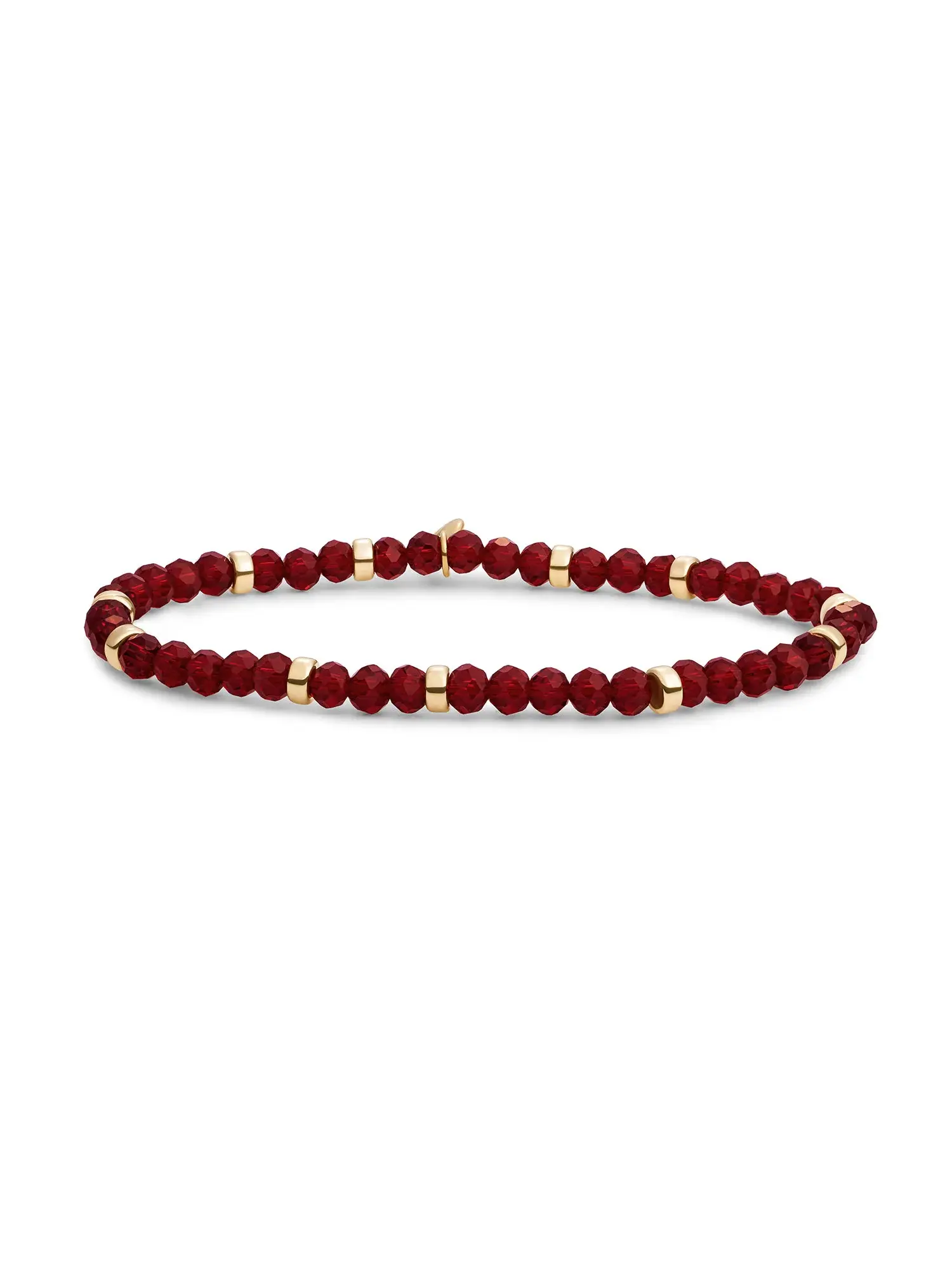 SBG-GEM50-MIX-RDL Sparkling Jewels Roundel Interstellar Armband Ruby Quartz