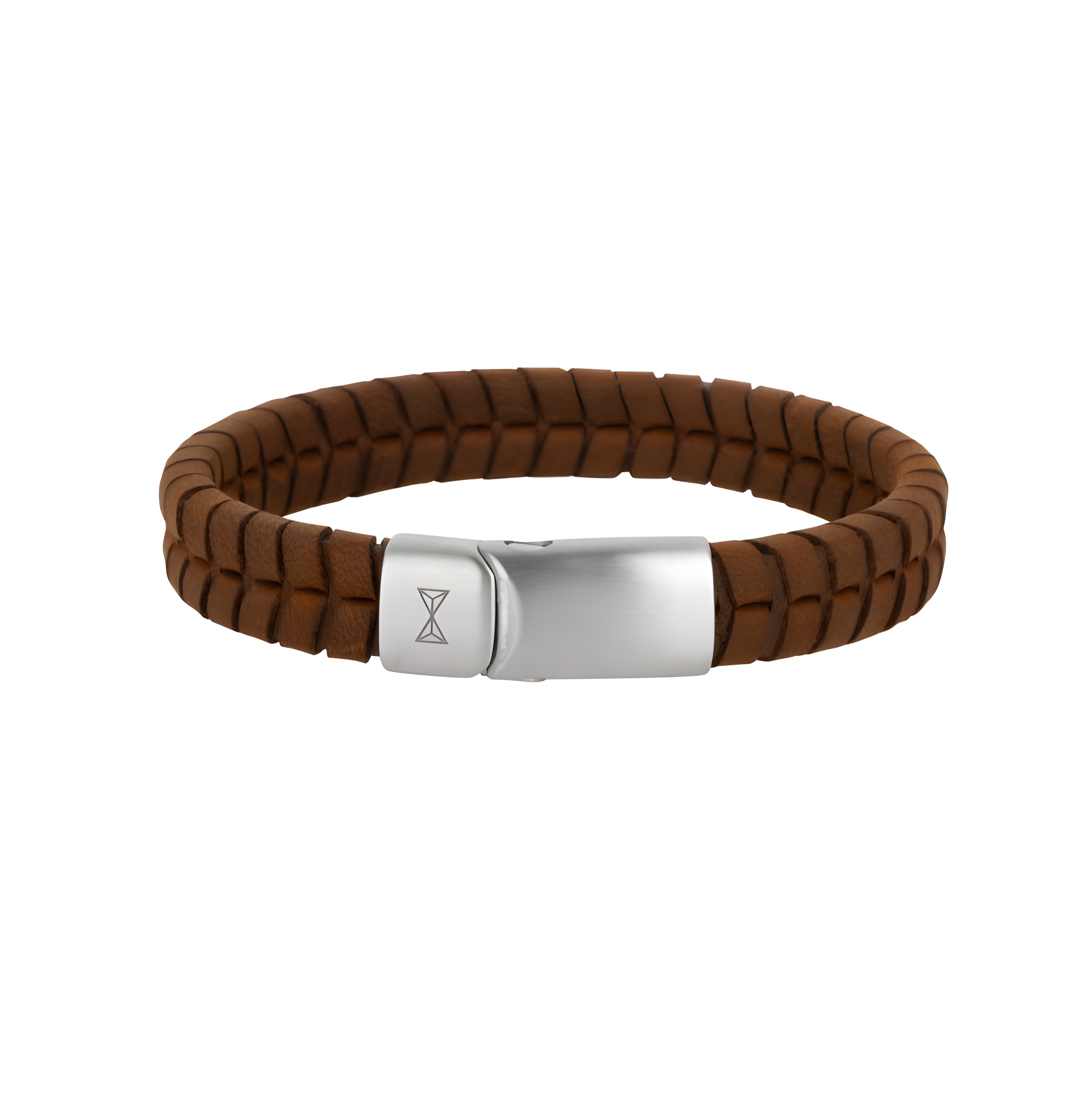 AZ-BL029-B Aze Jewels Levi Brown Hatch armband