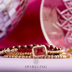 Sparkling jewels zilver en vergulde sieraden met echte edelstenen
