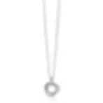 ZIC2890 ZINZI zilveren collier met 3 ringen in elkaar