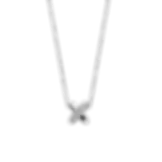 34003ZI Ti Sento zilveren collier crossover met zirconia