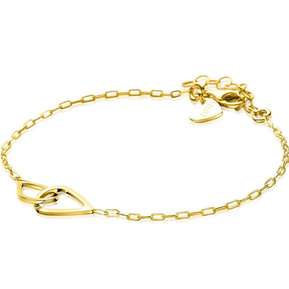 ZIA2634 ZINZI goldplated zilveren armband verbonden druppels