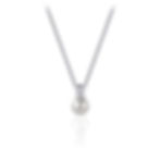 N1059 Gisser Jewels zilver collier met parel en zirconia