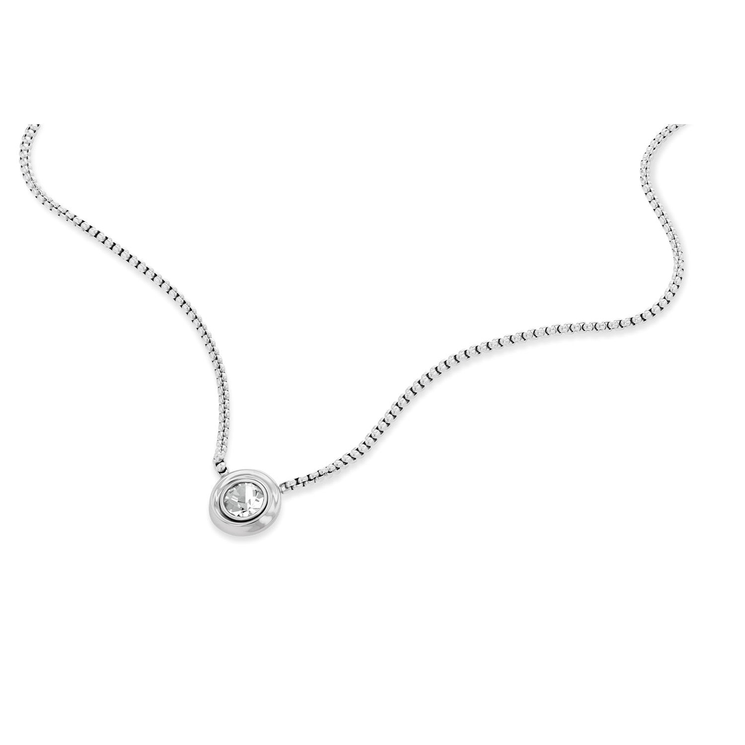 Calvin Klein CJ35000769 Dames Ketting Staal Twisted Bezel 41cm