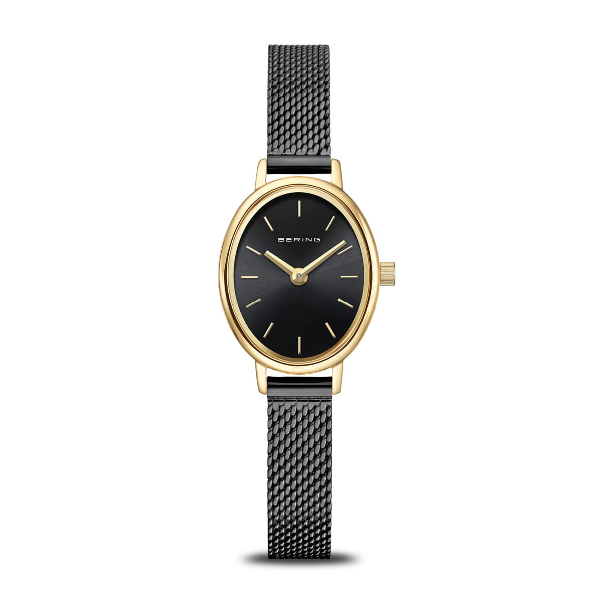 11020-132 Bering Classic dameshorloge ovaal zwart goudkleur