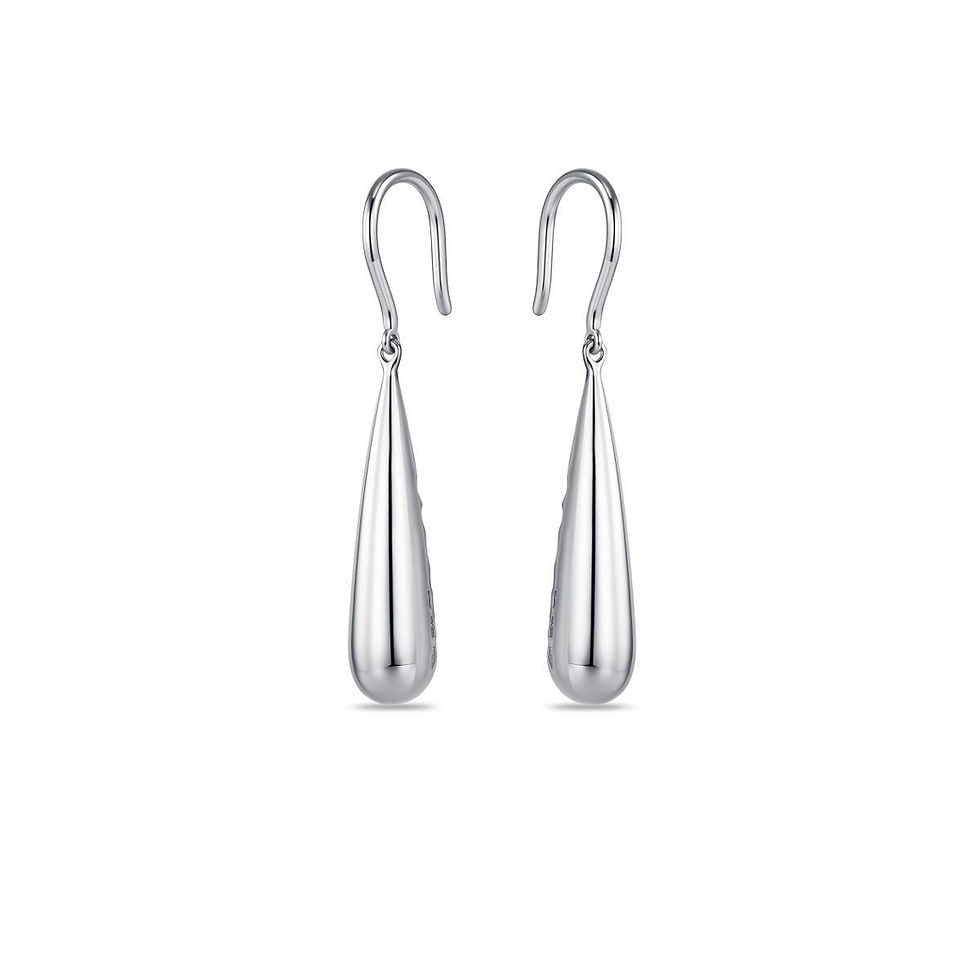E1053 Gisser Jewels zilveren oorhangers druppel