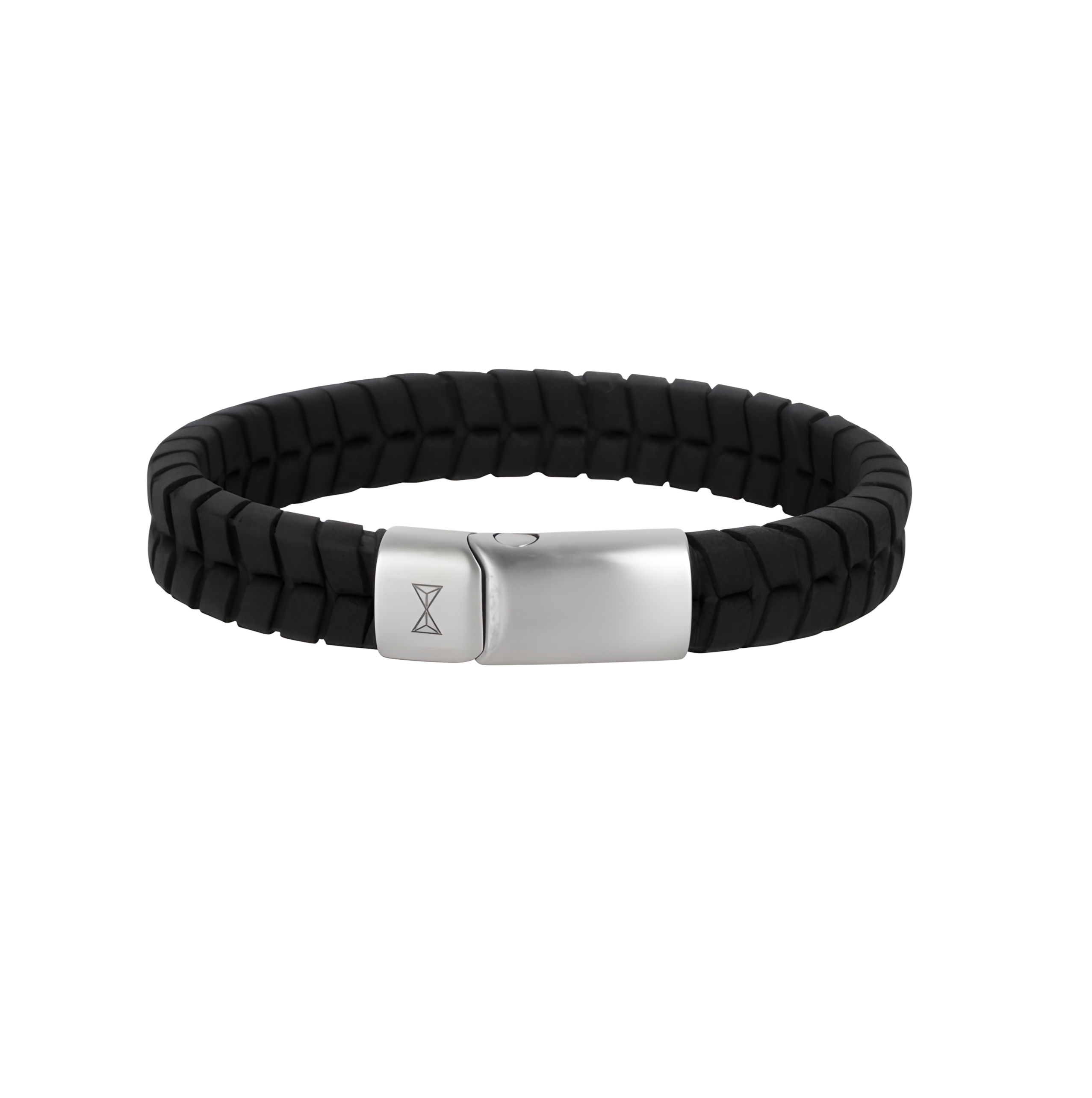 AZ-BL029-A Aze Jewels Levi Black Hatch armband