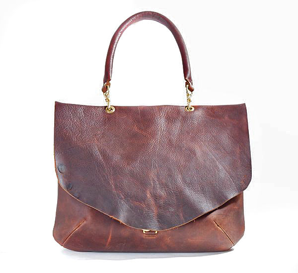 Front Flap Waxed Tote- Large