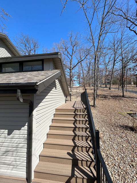 Deckorators composite decking used on outdoor stairs in Nixa, Missouri, durable and low-maintenance for residential projects